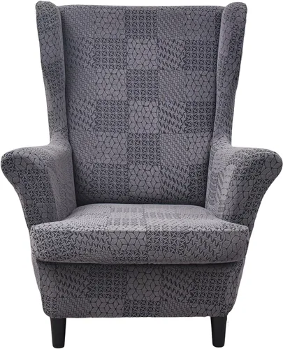 Miniatura 31 de Eco-Ancheng Funda para silla Wingback, 2 piezas, respaldo de ala, fundas de elastano para sillón con respaldo de ala, fundas para sillón con parte