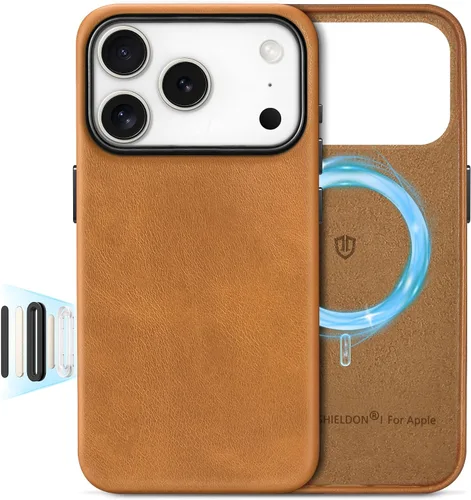 Miniatura 58 de SHIELDON Funda de cuero genuino para iPhone 17 Pro Max de 6.9 pulgadas 2025, [botón de la cámara actualizado], compatible con Magsafe, carga Azul