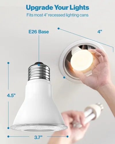 Miniatura 3 de Sunco - Paquete de 10 bombillas LED PAR30, luz de inundación residencial para interiores y exteriores, CRI90 equivalente a 75 W, 11 W, regulable
