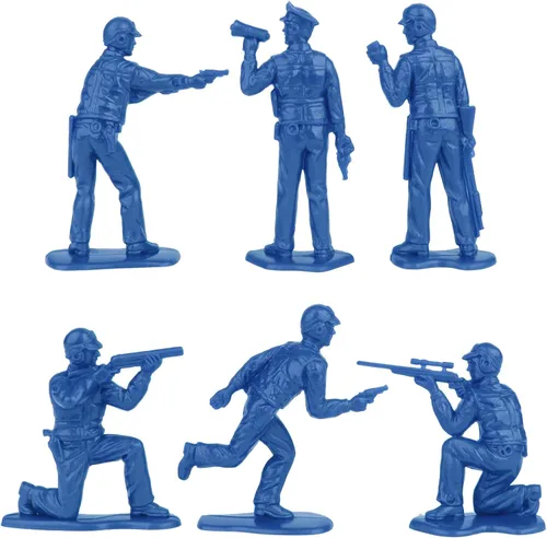 Miniatura 6 de Set de juegos tanque Tim Mee Toy Walker Bulldog, color azul, 13 piezas, fabricado en EE. UU