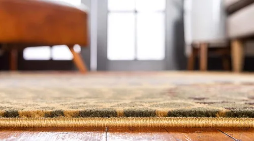 Miniatura 5 de Unique Loom Barista Collection - Alfombra moderna a cuadros, contemporánea, multicapas, Polipropileno, Beige/Negro
