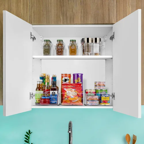 Miniatura 7 de Sorbus Juego de 10 Contenedores de Plástico Transparente Medianos – Contenedores Transparentes para Organizar, Organizadores de Refrigerador