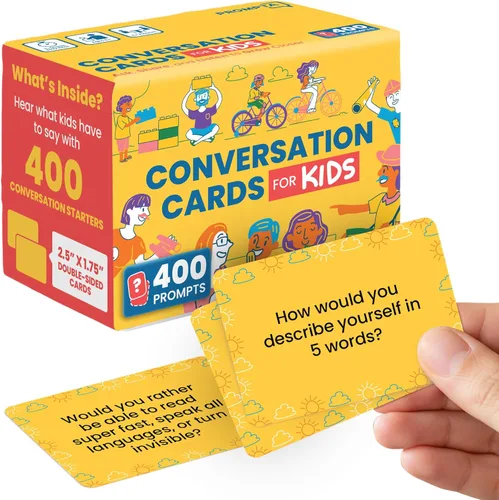 400 tarjetas de conversación para niños: involucra a los niños, ríe y acércate más durante la cena familiar, la noche de juegos y los viajes por
