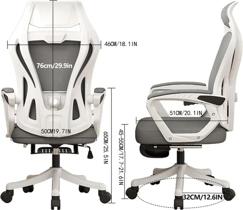 Miniatura 2 de Ergonomic Gaming Desk Chair with 150° Recline SShaped Back Support and Adjustable Lumbar Support Comfy Mesh Office Chair for Study Work and Gaming