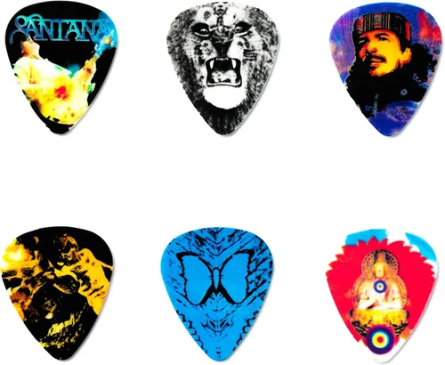 Miniatura 2 de Jim Dunlop SANPT01M Carlos Santana - Lata, surtido, mediano, 6 púas/lata