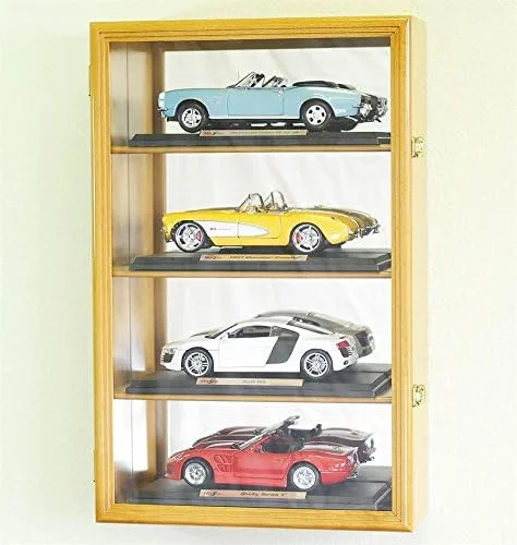Miniatura 5 de Vitrina de modelo de automóvil fundido a presión a escala 1/18 con capacidad para 4 autos (acabado negro)
