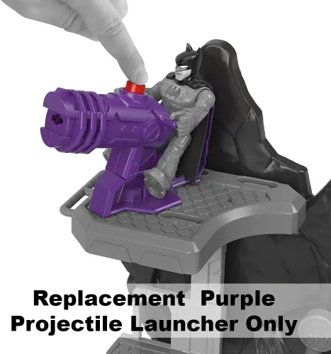 Miniatura 5 de Imaginext Pieza de repuesto DC Super-Friends Bat-Tech Batcueva - GYV24 ~ Lanzador de proyectiles púrpura de repuesto
