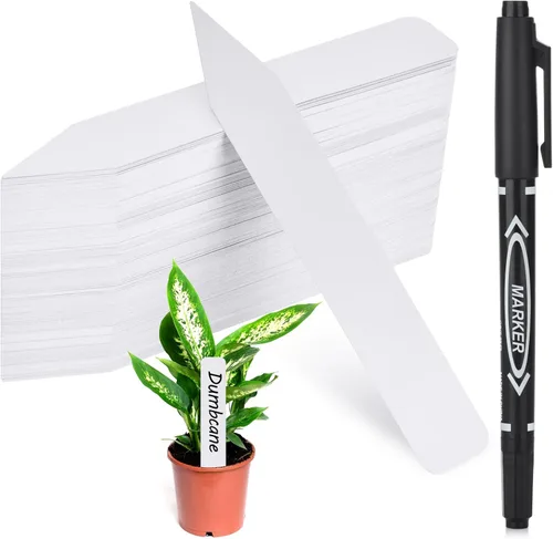 Darfukei - Etiquetas para plantas, 120 unidades, marcadores de jardín impermeables para exteriores, etiquetas de plástico para plantas de semillas