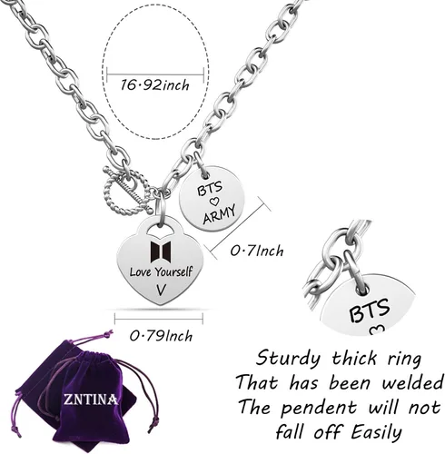 Miniatura 5 de G-Ahora Bangtan Boys Necklace for Girls Kpop Bangtan Boys Bangtan Necklace Bangtan Boys Army Jewelry Bangtan Boys to Love Yourself Army Necklace