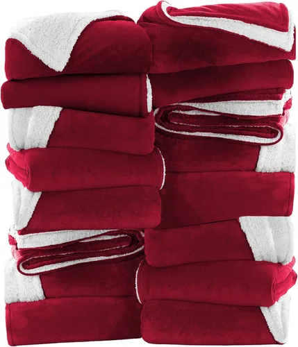 Miniatura 45 de MOONLIGHT20015 Mantas Sherpa de color rosa bebé tamaño King para cama – Paquete al por mayor de 9 mantas Sherpa – Manta suave y esponjosa