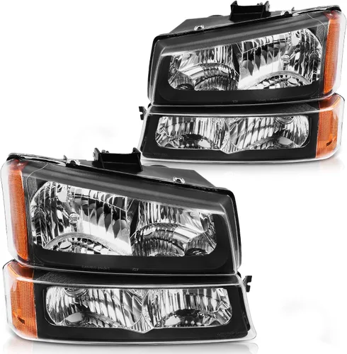 DWVO Conjunto de faros delanteros compatible con Chevy Silverado Avalanche 1500 1500HD 2500 2500HD 3500 Faro 2007 Silverado 1500 2500 3500 Carcasa