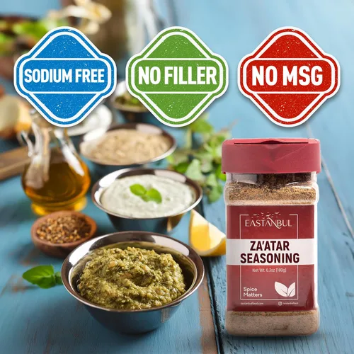 Miniatura 3 de Eastanbul Zaatar condimento, 6.3 onzas, Za'atar, especias Zaatar de especias de Oriente Medio, perfecto para mezclas de condimentos mediterráneos