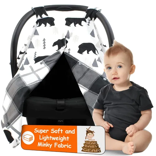 Dear Baby Gear Funda de asiento de automóvil para bebé, toldo portador para recién nacidos, regalo del día de la madre para madres, manta de baby
