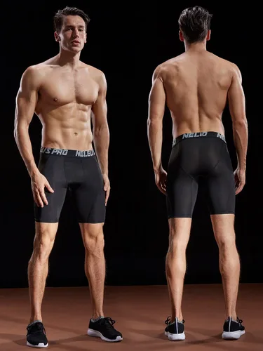Miniatura 5 de NELEUS Paquete de 3 pantalones cortos de compresión para hombre