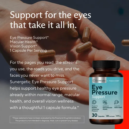 Miniatura 6 de Sunergetic Suplemento prémium para apoyar la presión ocular, suplemento para la presión ocular con azafrán, luteína, zeaxantina, arándano y corteza