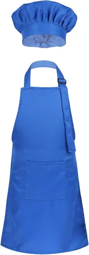 Miniatura 15 de ranrann Conjunto de delantal de chef para niños y niñas, delantales de cocina para cocinar, hornear, entrenamiento, disfraz