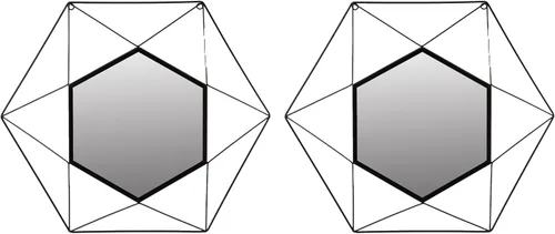 Miniatura 13 de Uniquewise Uniquewise- Espejo moderno decorativo con forma de diamante en forma de diamante de 27 pulgadas de alto para montar en la pared, un