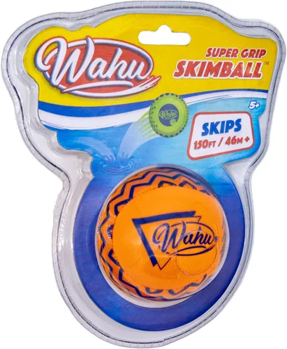Wahu Super Grip - Juguete de piscina 100% impermeable, bola de salto de agua para piscina y playa, salta más de 150 pies en el agua, naranja