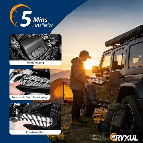 Miniatura 6 de Kit de filtro de aire de motor de cabina para Pilot 2016-2022, Ridgeline 2017-2024, Passport 2019-2024, MDX 3.0L 2017-2020, MDX 3.5L 2016-2020