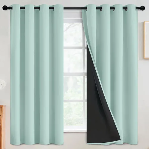 Miniatura 146 de SimpleHome - Cortinas opacas 100% para recámara, cortinas de ventana con ojales beige, con aislamiento térmico, cortinas de oscurecimiento