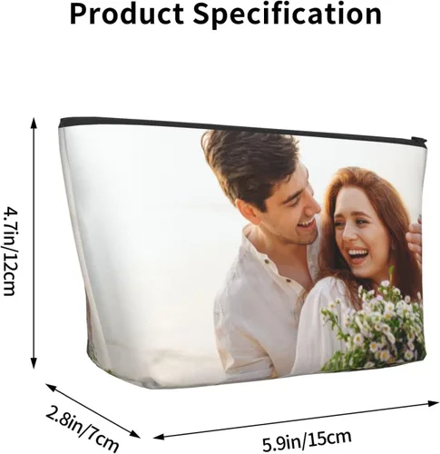 Miniatura 2 de Adaptor Neceser personalizado para viajes a la playa, diseña tu imagen, logotipo, foto, maquillaje, cosméticos, bolsa de almacenamiento portátil