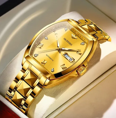Miniatura 2 de OUPINKE Relojes automáticos de lujo para hombre, de cuerda automática, mecánico, de diamante, de acero de tungsteno, impermeable, luminoso