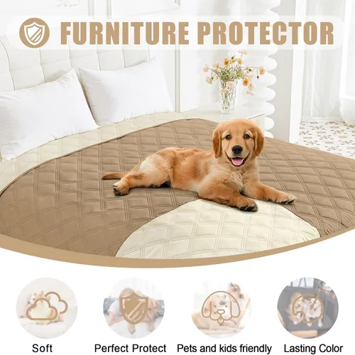 Miniatura 8 de Smiry Manta Impermeable para Cama de Perro 30x53 pulgadas, Manta Suave Reversible para Mascotas, Funda de Sofá Lavable a Prueba de Fugas para Gatos