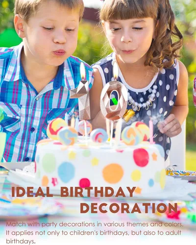 Miniatura 7 de Velas de cumpleaños número 15, velas número 15, velas de feliz cumpleaños de oro rosa para pastel, decoraciones de cobertura de pastel de diseño 3D