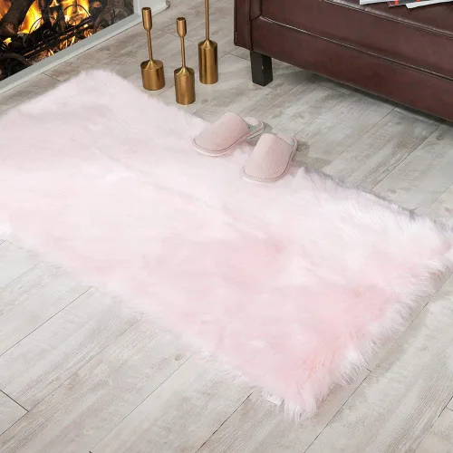 Miniatura 64 de Carvapet - Tapete suave de cuero sintético de oveja, lanudo y lujoso, grande (para decorar habitación), lado de la cama, dormitorio, sala de estar