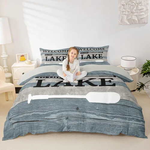 Miniatura 17 de Erosebridal Funda de edredón de ancla náutica, juego de ropa de cama con brújula oceánica, tamaño individual para niños, adolescentes, adultos