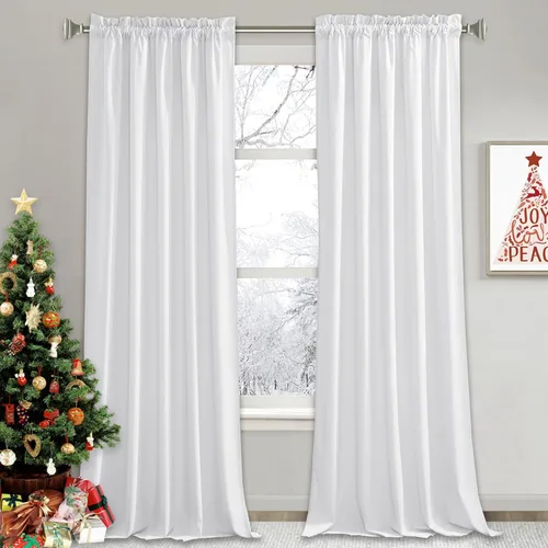 Miniatura 66 de RYB HOME Cortinas de terciopelo verde oliva de 72 pulgadas de largo, cortinas opacas con aislamiento térmico, tratamiento de ventana, decoración