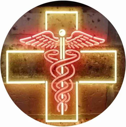Miniatura 14 de ADVPRO Medical Cross Dispensary Snake Dual Color LED Neon Sign Azul y Rojo 12 x 8 pulgadas st6s32-i3901-br