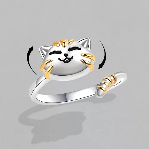 Miniatura 66 de Anillo de plata de ley 925, minimalista, ajustable, hecho a mano, para mujeres y niñas