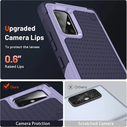Miniatura 7 de Diseñado para Samsung Galaxy A71 5G Funda 2 en 1 Regalo Grado Militar Protección contra Caídas Cubierta Resistente de Servicio Pesado a Prueba