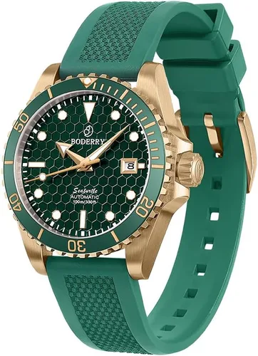 Miniatura 2 de BODERRY Relojes de buceo automáticos japoneses originales para hombre, caja de bronce con cristal de zafiro, reloj de pulsera mecánico impermeable