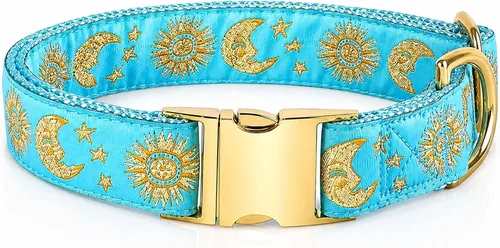 Miniatura 9 de waaag Pet, Moons Stars Suns - Collar para perro y gato, múltiples diseños Crescent Celestial, collar de correa para perro y gato, tamaño XXS