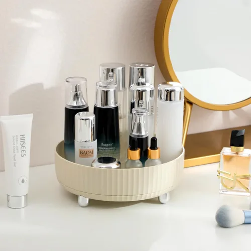 Miniatura 2 de Anyoifax Bandeja organizadora de perfumes de maquillaje, giratoria de 360 grados, organizador de loción para el cuidado de la piel, organizador