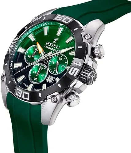 Miniatura 2 de Festina Chronobike 2021 Esfera verde Correa de silicona verde F205443, Verde, Tira