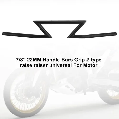 Miniatura 4 de Motocicleta 7/8 "0.866 in manillar, universal 7/8 "0.866 in raiser Z-Bar Z-Barx manillar negro para Harley Touring Street Glide Electra