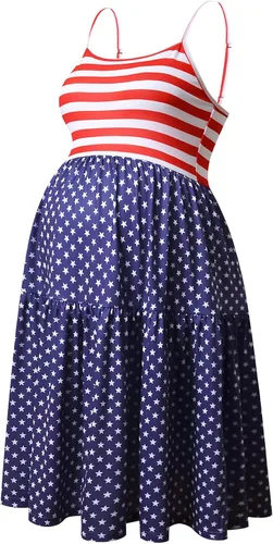 Miniatura 167 de GINKANA Vestido de maternidad sin mangas para mujer, con tirantes ajustables, vestido casual de verano para uso diario o baby shower