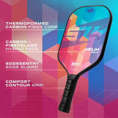 Miniatura 4 de Selkirk Sport SLK Helix Pro Paleta de Pickleball Paletas de Pickleball de Fibra de Carbono Termoformada con Cara Híbrida de Fibra de Carbono