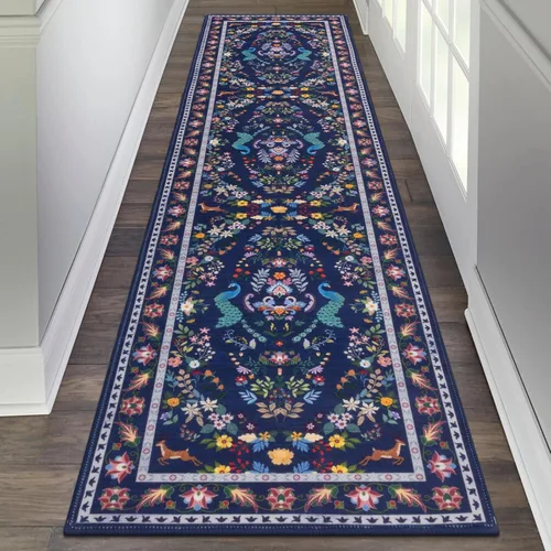 Miniatura 129 de HEBE Alfombra Pasillo 2'x10' Lavable Vintage Desgastada Alfombras de Área Antideslizante Alfombra de Lavandería Boho Alfombras de Piso para Pasillos