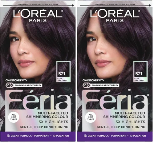 Miniatura 31 de L'Oreal Paris Feria - Tinte permanente multifacético y brillante, 60 Crystal Brown (castaño claro), paquete de 1 60 marrón claro