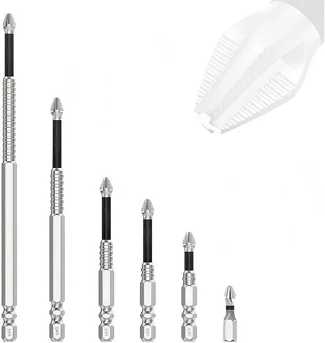 Juego de brocas de destornillador magnético, juego de destornilladores eléctricos magnéticos antideslizantes universales, fuerte durabilidad