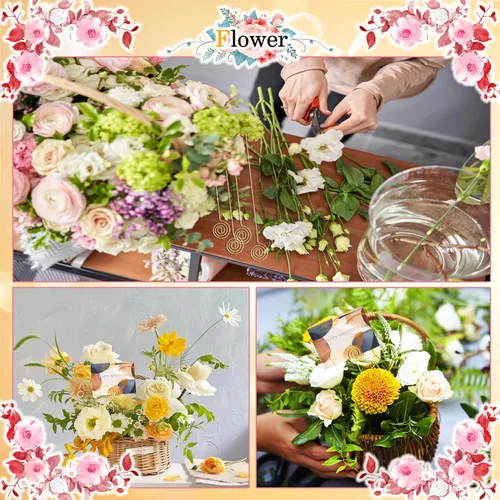 Miniatura 6 de 30 piezas de púas florales de alambre de metal de 13 pulgadas, soporte de tarjeta de metal para nombre, clips de número, soporte de imagen, soporte