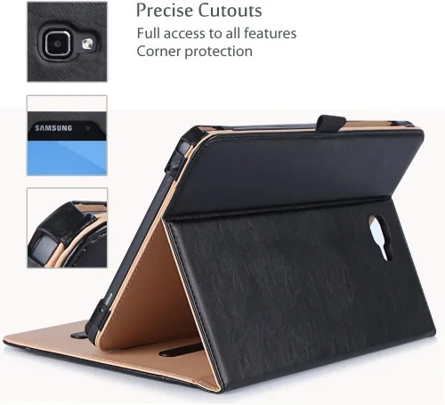 Miniatura 5 de Funda ProCase con soporte para Samsung Tab, múltiples ángulos de visión y bolsillo para documentos y tarjetas, Negro