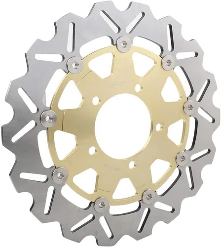 Miniatura 6 de Lirun - Par de discos de freno delantero de repuesto para Kawasaki Ninja ZX6RR 2005-2006 / VERSYS 650 2007-2014 / Ninja ZX10R 2004-2007, dorado