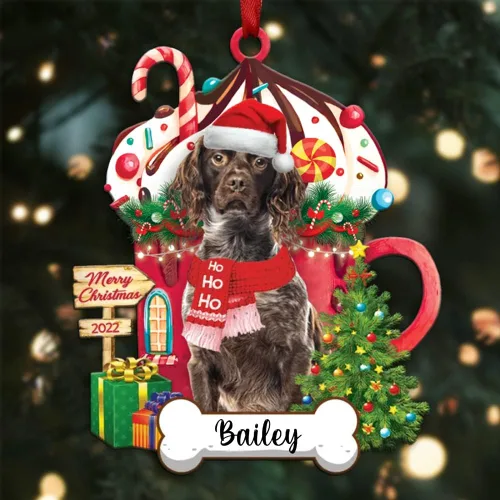 Miniatura 77 de Amantes de los perros de Navidad – Navidad de perros disponibles para muchos perros Shi Tzu – Adorno con forma personalizada, adorno de Navidad
