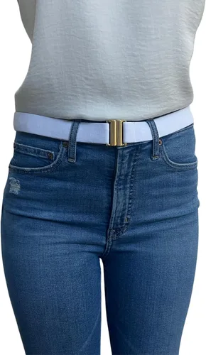 Miniatura 125 de Cinturón elástico ajustable – Cinturones para mujer, cinturón de cintura antideslizante, sin mostrar hebilla plana para mujer