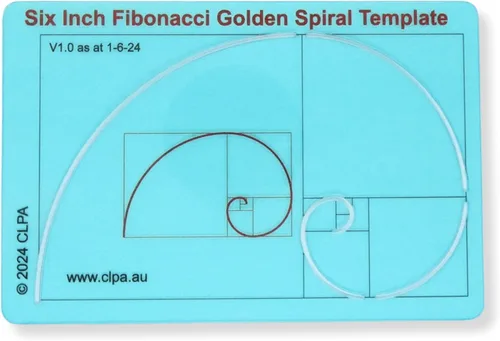 Miniatura 17 de Plantilla de plantilla de estrella de 6 pulgadas - Herramienta de proporción dorada para dibujar - Plantilla Fibonacci - Plantilla geométrica